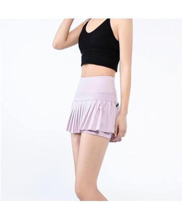 NSXAYIWE Women's Tennis Skirt with Pockets - Breathable Pink Fold Sports Skirt for Running Hiking & Leisure Activities - Buy Online on GoSupps.com