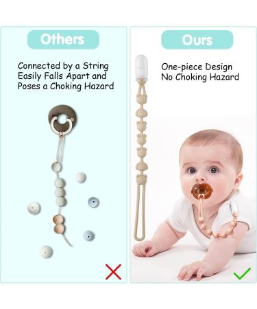 Pacifier Clip for Boys Baby Girl Silicone Pacifier Holder Clips Binky Clips Gift for Baby Shower Birthday and Christmas Style C - Buy Online on GoSupps.com