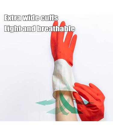 KKRAUS 3 Pairs Reusable Cleaning Gloves Non-Slip Laundry Rubber Gloves for Cleaning and Housework Gloves Kitchen Gloves Dishwashing Gloves (Color : Red Size : Medium) Medium Red - Buy Online on GoSupps.com