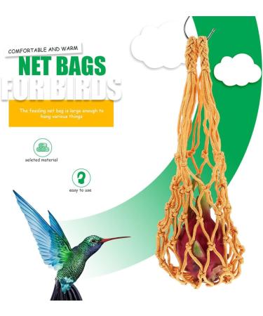 SEWOART 3pcs String Parrot Hooks Poultry Feeder Bags Hanging Feeder for Hens Net Bag Mesh Chicken Feed - Buy Online on GoSupps.com