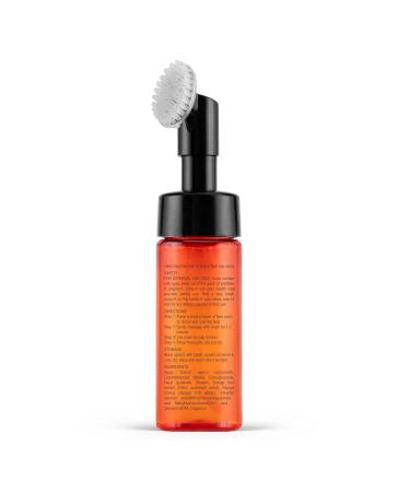 Brightening Vitamin C Foaming Face Wash | Papaya & Orange Extracts | Deep Cleansing Silicone Brush | Paraben & Sulfate Free | 150ml - For All Skin Types - Buy Online on GoSupps.com
