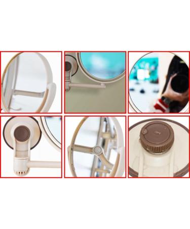 MINIDAHL 3X Bath Mirror Cosmetic Mirror 1X/3X Magnification Suction Cup Adjustable Makeup Mirror Double-Sided Bathroom Mirror - Buy Online on GoSupps.com
