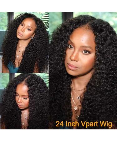 Nadula 12A Brazilian Virgin Human Hair Curly V Part Wig - 16 inch, 180% Density, Natural Color - Clip In Half Wig for Women - Buy Online on GoSupps.com