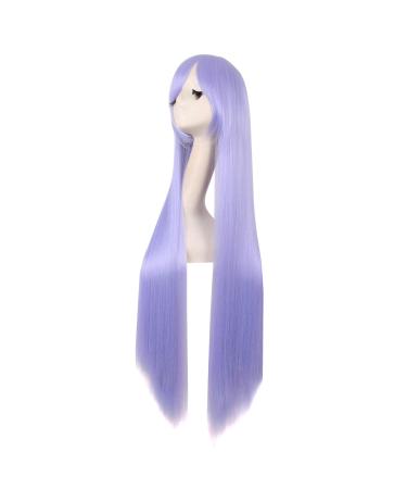 MapofBeauty 40 Inch Unique Long Cosplay Wig for Women - Blue Grey & Light Purple - Premium Quality Fashion Wig - Buy Online on GoSupps.com