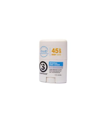 Reef Safe Mineral Face Sunscreen Stick SPF45 - Non-Nano Zinc Oxide, Titanium Oxide, Non-Greasy, Broad Spectrum UVA/UVB Protection - 0.5oz - Buy Online on GoSupps.com