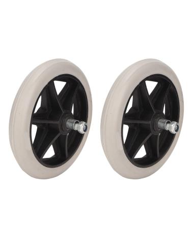 BestAlice 2Pcs Walker Wheels Replacement 6 Inch Wheels for Walker Wheelchair Front Wheel PU Universal Rollator Walker Rubber Wheel Replacement Anti Slip for Walking Aid