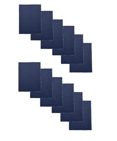 Q-Tees - Hemmed Fingertip Towel Size: 11" W x 18" L (12 Pack) Navy