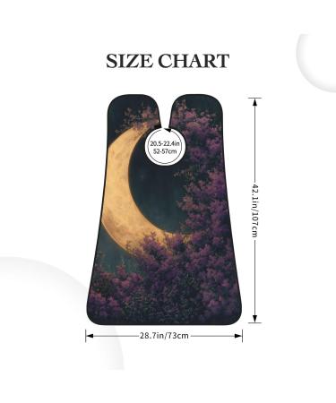 Moon Pattern Beard Bib Apron - Non-Stick Hair Catcher for Men | Perfect Shaving Gift | One Size Black - Buy Online on GoSupps.com