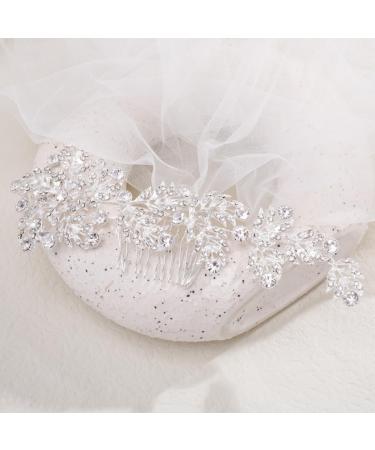 FRCOLOR bridal headwear bride headpieces for wedding bridal headpiece bridal rhinestone insert comb rhinestone headpiece alloy dinner party hair Comb - Buy Online on GoSupps.com