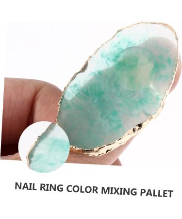  ARTSEWPLY 4 Piece Resin Marble Nail Art Mixing Palette Multifunctional Color Mixing Display Plate for Nail Polish Gel Makeup Suitable for Professional Home Use - Buy Online on GoSupps.com