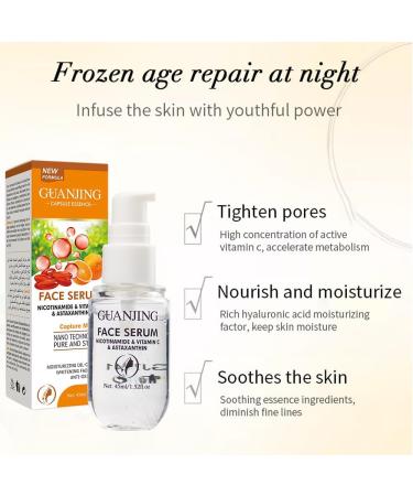 Niacinamide Serum for Face Niacinamide Facial Moisturizing Essence Vitamin C Serum Astaxanthin Serum Anti Aging & Wrinkle Face Serum Evens Skin Reduce Dark Spots Pore Serum for Oil Control - Buy Online on GoSupps.com