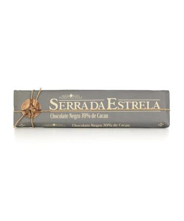 Dark chocolate bar "Serra da Estrela" - 300 g - Gluten-free chocolate - 70% cocoa - Smooth and creamy texture - Portuguese gourmet product