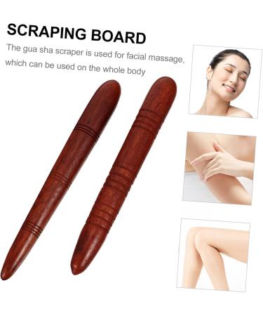 Lurrose Wooden Acupuncture Face Massage Roller Set - 3 Pieces Skin Care Tool for Acupressure & Foot Massage 2x13cm - Buy Online on GoSupps.com
