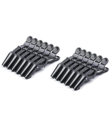 Pofet 12 pieces of styling hair clips ducking beak clip to compartment of Hairs made of plastic crocodile hair clip with a non-slip handle and wide teeth.