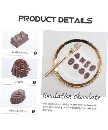 ifundom 16 Pcs Simulation Chocolate Maker Desktop Decor Small Multi-function Chocolate Model Wrappers Charms Candy Photo Cookies Chocolate Art Charms Fake Food Props Taste Pvc Truffle 3d - Buy Online on GoSupps.com