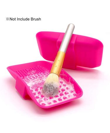 KINGZHUO Makeup Brush Cleaner Pad - Portable Scrubber & Cleansing Mat for Cosmetic Brushes - Easy & Effective Brush Cleaning Tool - Buy Online on GoSupps.com