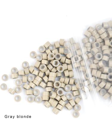 200pcs 5.0X3.0X3.0mm Silicone Micro Rings Links Beads for Hair Extensions (Gray Blonde) 200 pieces Gray Blonde - Buy Online on GoSupps.com