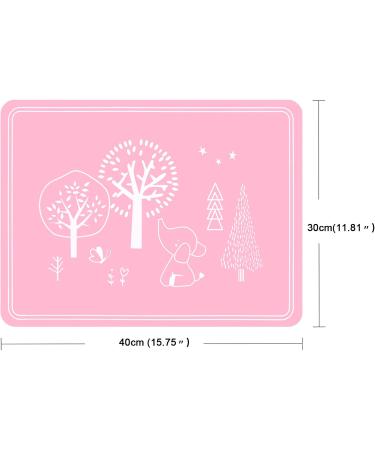 Non-Slip Silicone Kids Placemats Set - Space and Jungle Theme | 2 Pieces 40 x 30 cm Heat-Resistant & Washable - Buy Online on GoSupps.com