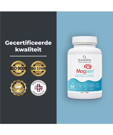 Bandini Magnesium LThreonate Magtein 2000 mg Memory mental clarity restorative sleep Optimal brain assimilation 90 vegan capsules Magnesium Threonate + vitamins B1 B6 and B12 - Buy Online on GoSupps.com