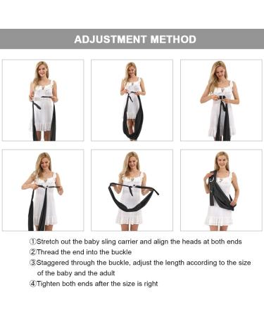 Baby Carrier Sling for Newborns & Toddlers | Ergonomic 4-in-1 Design | Breathable & Adjustable Wrap | Front & Back Carry | Hug Strap (Black) - Buy Online on GoSupps.com