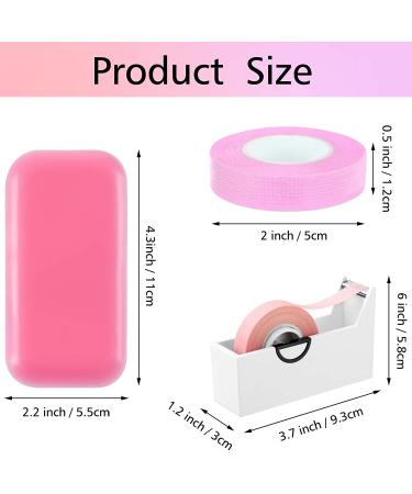 10 Rolls Breathable Eyelash Extension Tape with Silicone Pads and Cutter Dispenser - Pink/Purple - Buy Online on GoSupps.com