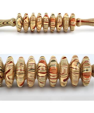 HUPYOMLER 9-Wheel Wooden Abdominal Massage Roller | Muscle Relaxation & Anti-Cellulite Acupuncture Massager - International Shipping Available - Buy Online on GoSupps.com
