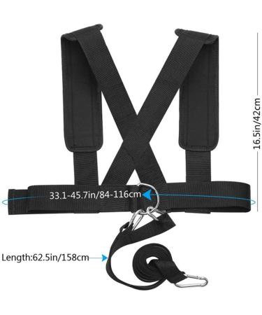 Weight Bearing Shoulder Strap & Resistance Bands | Adjustable Padded Fitness Harness for Effective Workout & Tire Pulling - Buy Online on GoSupps.com