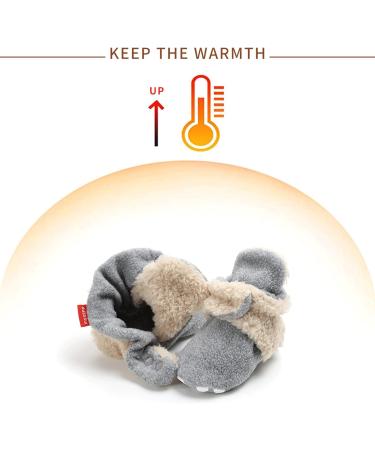 TMEOG Baby Booties Slippers - Infant Boots for Boys & Girls 0-6 Months - Winter Sock Crib Shoes - Light Grey White Furry - Newborn First Walking Shoes (0-18 Months) - Buy Online on GoSupps.com