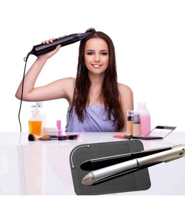 Kuou Heat Resistant Mat for Hair Styling Tools - Silicone, Heat Proof Protection - 9X 6.5'' Black - Buy Online on GoSupps.com