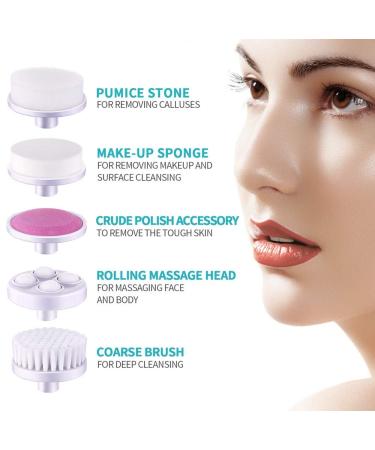 UBBETER Waterproof Facial Cleansing Brush Set | 2 Speeds, 5 Brush Heads - Buy Online on GoSupps.com