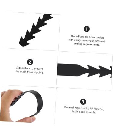 Coheali Adjustable Mask Hook Set - 40 Slipproof Black Ear Hooks for Face Masks & Earrings Protection - Buy Online on GoSupps.com