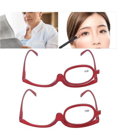 Buy Rotatable Magnifying Makeup Glasses for Women - Red (+2.50) | Enhance Precision Eye Makeup Application - Buy Online on GoSupps.com