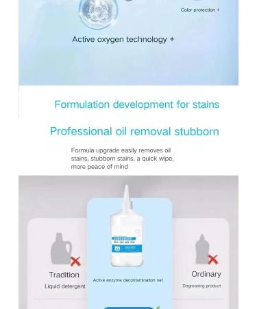 Active Enzymes for Clothes Cleaning Clothes Oil Stain Remover for Stubborn StainsGarment Stubborn Stain Cleaner Remover (Color : 1pcs) - Buy Online on GoSupps.com