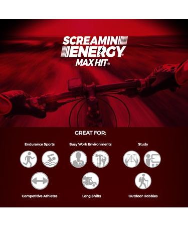 Screamin Energy Max Hit - 24 Ct Maximum Strength Energy Shot with Ginseng, Caffeine & Coffee Mocha - Buy Online on GoSupps.com