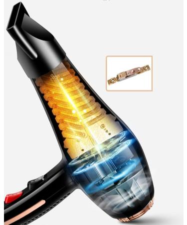 Professional Hair Dryer 2000W Salon Hairdryer with Nozzle Salon Lightweight Hairdryer Sets for Women Powerful Blow Dryer Hairdryer Low Noise for Home or Salon Black Small Gift - Buy Online on GoSupps.com