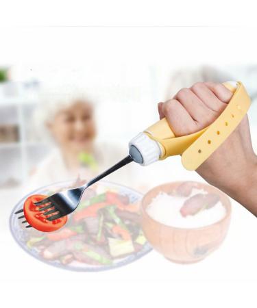 Zdcdy Auxiliary Tableware for The Elderly Adaptive Utensil Eating Meal Spoon/Fork Easy to Use Stainless Steel Auxiliary Cutlery Bends to Any Angle for The Disabled Hemiplegia Rehabilitatio Forks