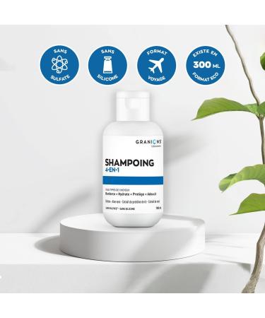 GRANIONS - 4-IN-1 SHAMPOO - All hair types Strengthens + Hydrates + Protects + Softens Biotin - Aloe vera - Rice protein extract - Honey extract Travel size 100 ml - Buy Online on GoSupps.com