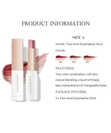 Miniling 6 Colors Gradient Eyeshadow Stick Set - Shimmer Double Colour Eye Shadow Makeup Pen for Women - Buy Online on GoSupps.com