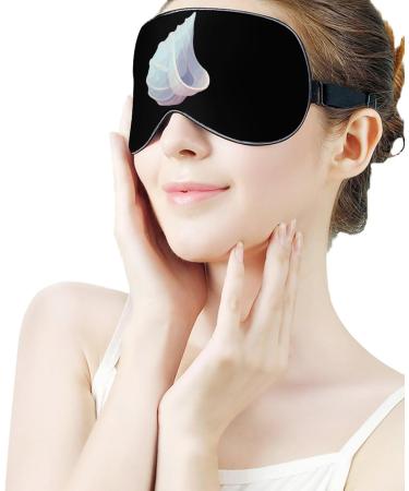 Seashells Conch Sleep Mask - Comfortable Ultralight Eye Cover for Men & Women - Block Out Light for Restful Sleep - Buy Online on GoSupps.com