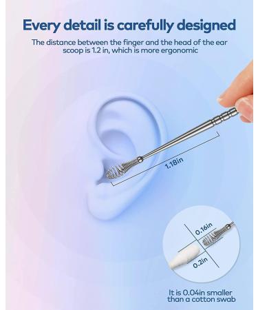 Stainless Steel Double-Ended Earwax Remover Spiral Cleaner for Kids, Adults & Seniors - Buy Online on GoSupps.com
