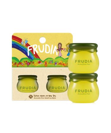 FRUDIA FRUDIA Avocado Cica Relief Lip Balm Duo: Repairing lip balm with avocado and cica intense hydration and relief from dry lips