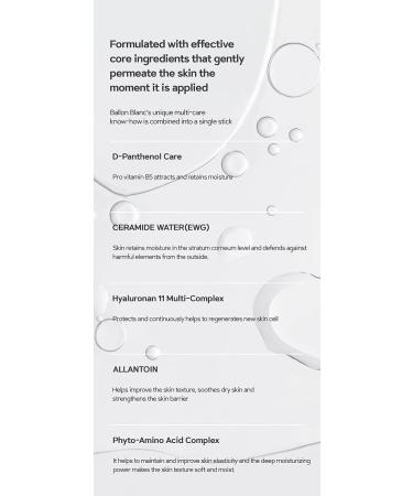 Ballon Blanc Blanc Therapy Moisture Multi Balm - Anti-Aging Wrinkle Balm Stick for Face & Neck - Korean Skin Care - Buy Online on GoSupps.com