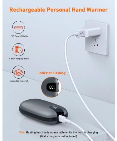 Faraday Hand Warmers 10000mAh Rechargeable Electric Hand Warmer | 3 Heating Levels | Portable & Long Lasting | Digital Display - Buy Online on GoSupps.com