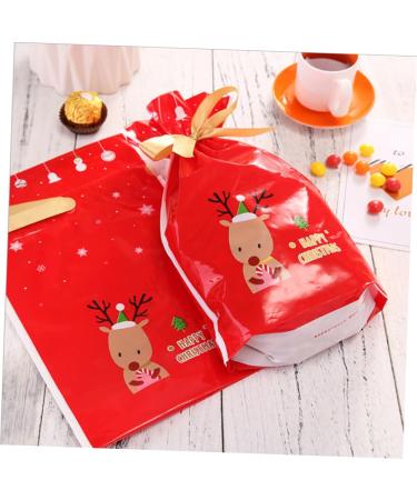 COLLBATH 10pcs Christmas Pouch Convenient Storage Bag Drawstring Bags for Candy Bag Elk Packing Bag - Buy Online on GoSupps.com