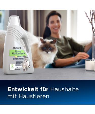Bissell Natural Multi-Surface Pet Cleaner | 2L | Flower Scent | Safe for All Sealed Hard Floors & Carpets | Compatible with Crosswave Spinwave & Hydrowave | 31221 - Buy Online on GoSupps.com