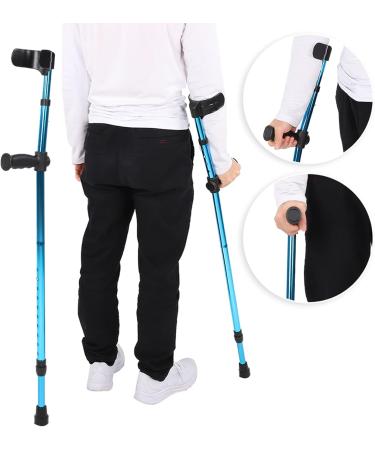 Arm Crutch 48.4in Telescopic Ergonomic Forearm Crutches with Non Skid Hand Grips Adult Crutches Arm Cuff Crutch Portable Aluminum Crutches for Seniors Disabled Elderly - Buy Online on GoSupps.com