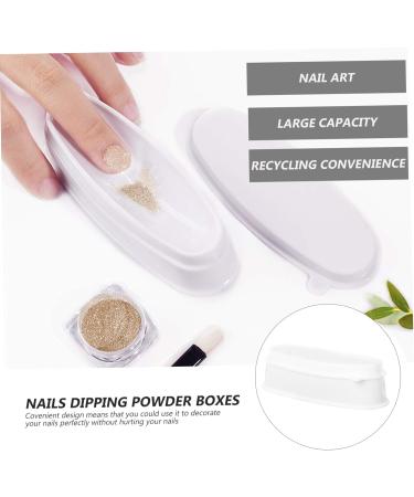 Lot de 2 Bo tes de Poudre Tremper pour Ongles Fran aises Taille Standard Plastique Blanc Outil de Nail Art DIY pour Manucure Maison - Buy Online on GoSupps.com