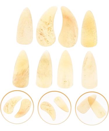 POPETPOP 8pcs Guzheng nails acoustic guitar pick ox horn pick Guzheng Nail Covers mandolin picks Guzheng Finger Picks ukulele pick Fingertip Covers finger guard horns trumpet child 2.7X1.2X0.1CM Yellow - Buy Online on GoSupps.com
