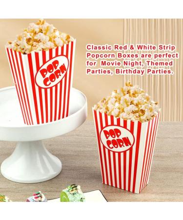 50 Pcs Popcorn Boxes for Party 5.5 Inches Tall Red & White Striped Popcorn Bags Mini Popcorn Buckets & Popcorn Bowl for Movie Theater Home Carnival Decorations (50) - Buy Online on GoSupps.com