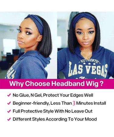 RUIP Straight Bob Headband Wig 10 | Natural Black 1B | Heat Resistant Synthetic Hair | Cosplay & Daily Wear - Buy Online on GoSupps.com